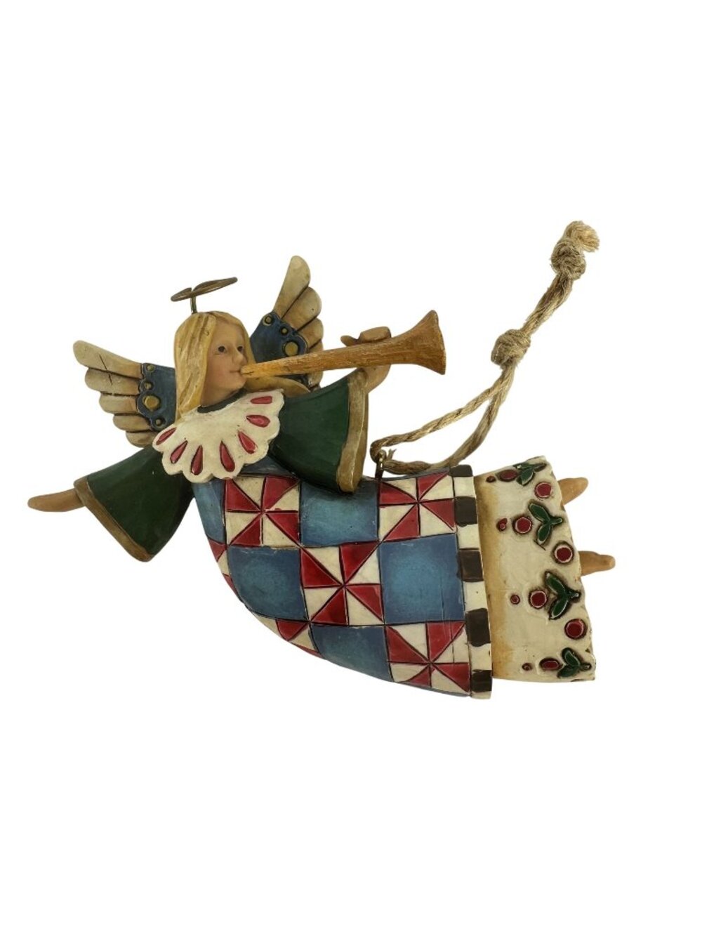 Jim Shore Heartwood Creek Angel Hanging Ornament 2002 Hand-Painted